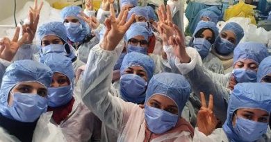 Trabalhadores com mascaras