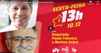 Debate entre Sokol e Paulo Teixeira na TV PT
